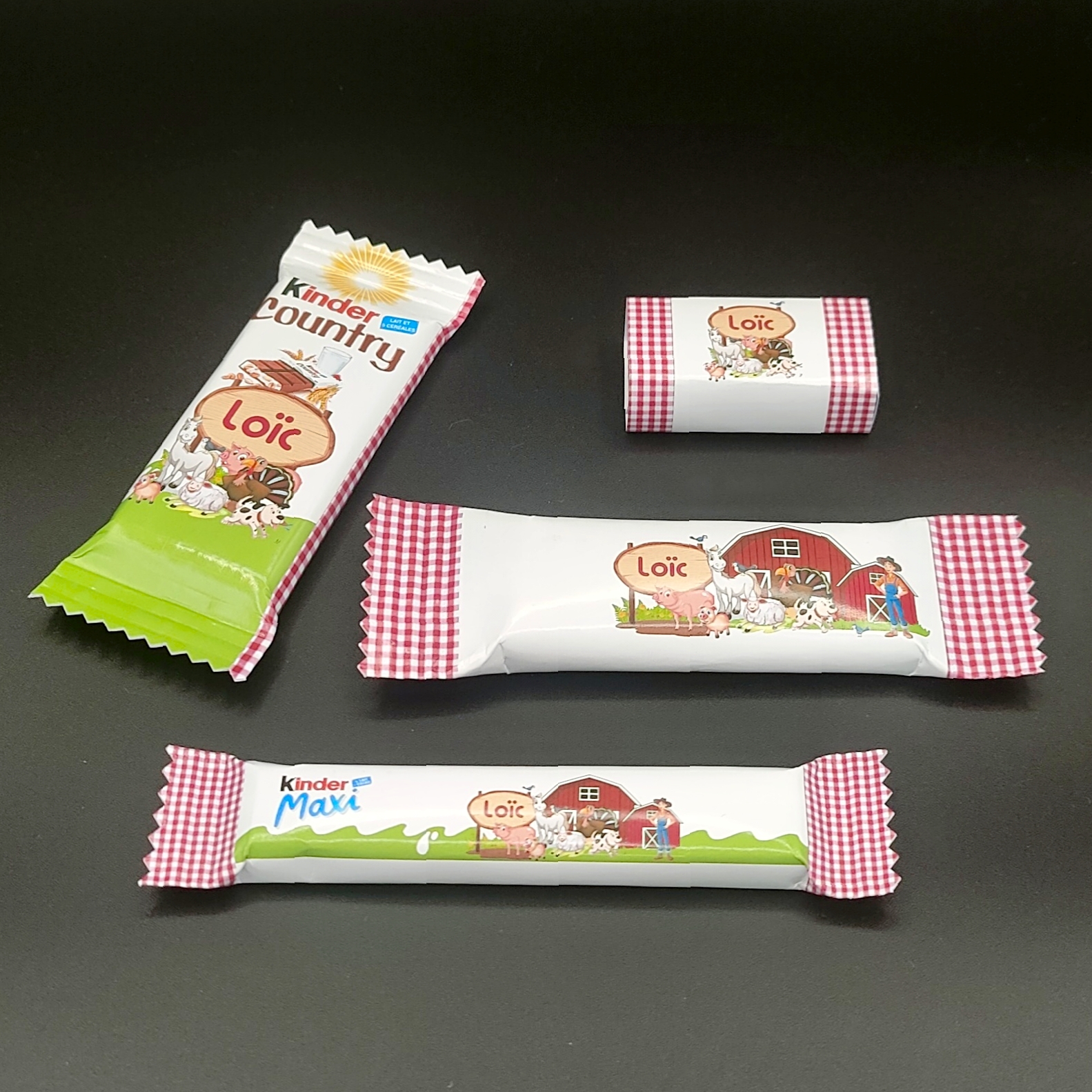 Ferme - rouge et blanc