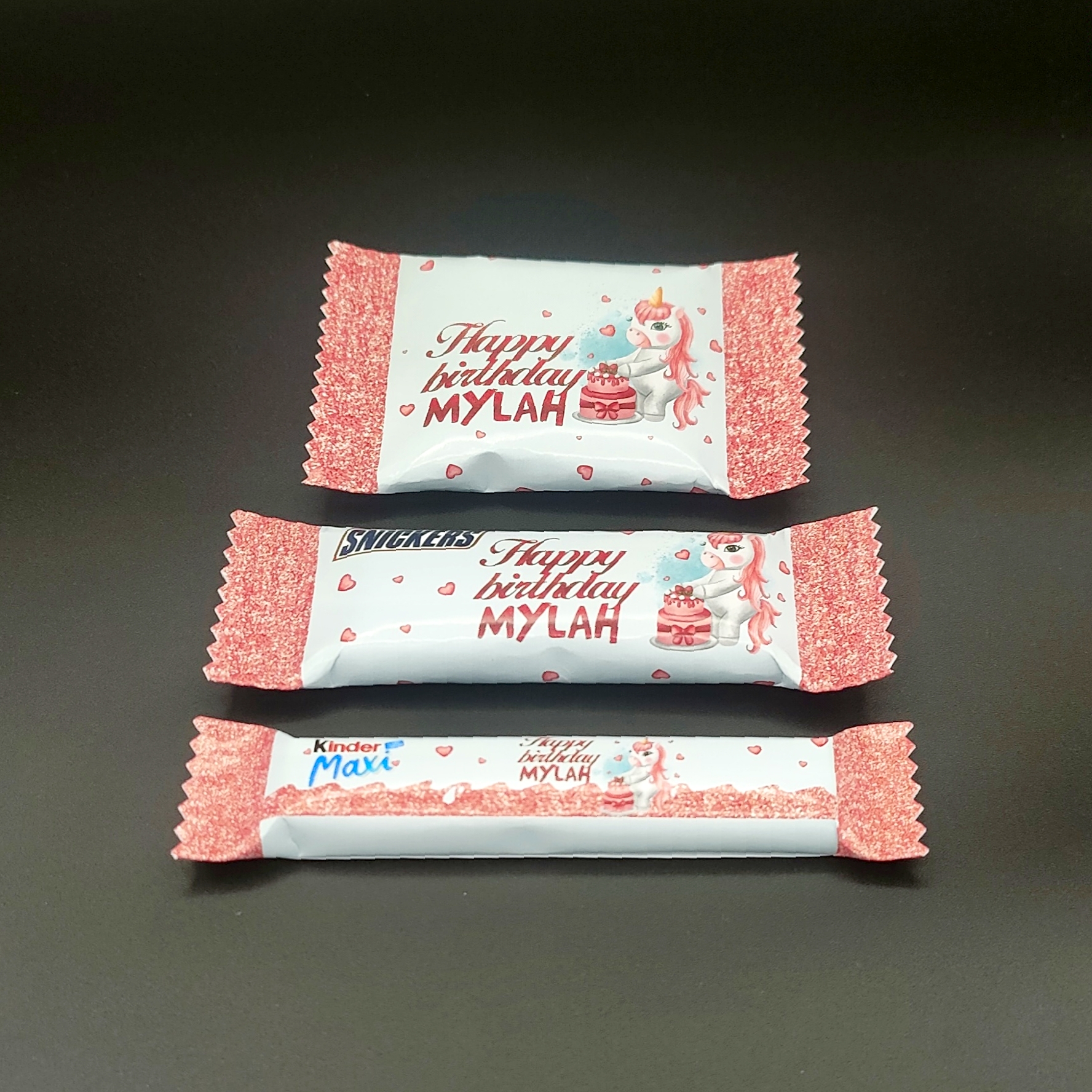 Licorne rose pailletée